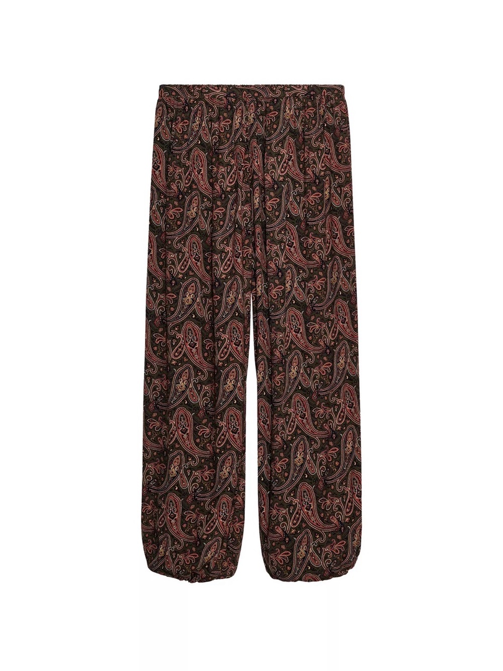 Paisley Print BLOOMER Pants - Black & Rust